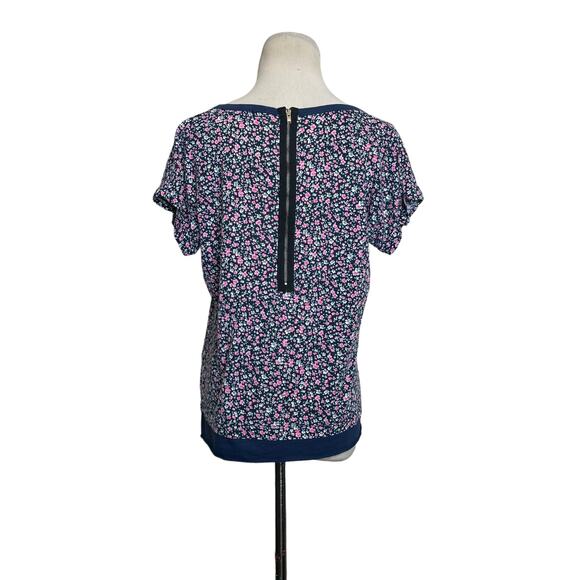 Splendid blue floral short sleeves top size XS - Picture 2 of 13